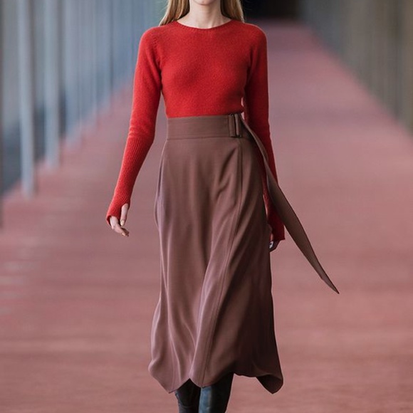 Lemaire Sweaters - Lemaire red wool crewneck sweater